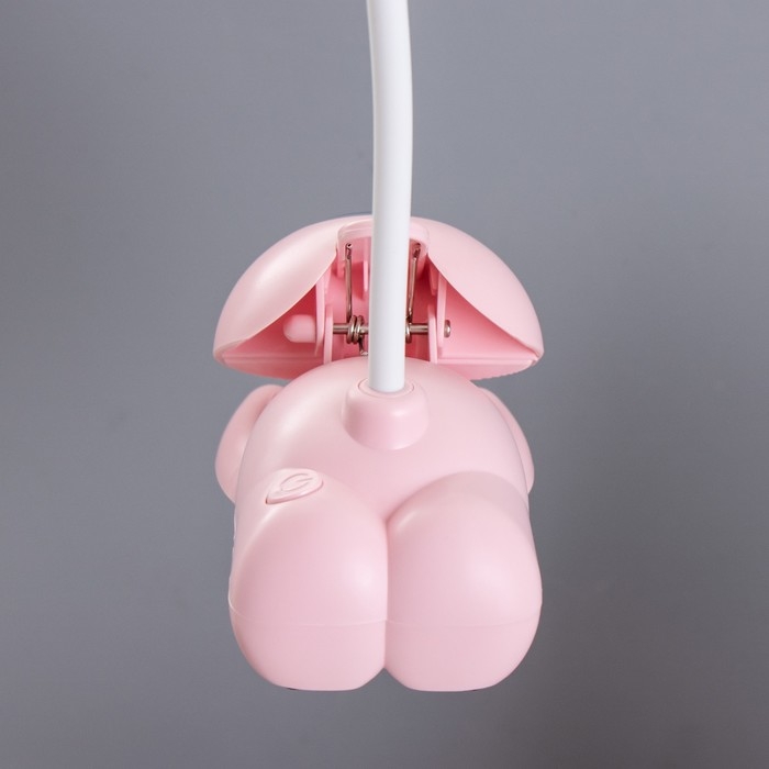 Настольная лампа "Робот" LED 5Вт USB АКБ розовый 11,8х7,8х31 см RISALUX