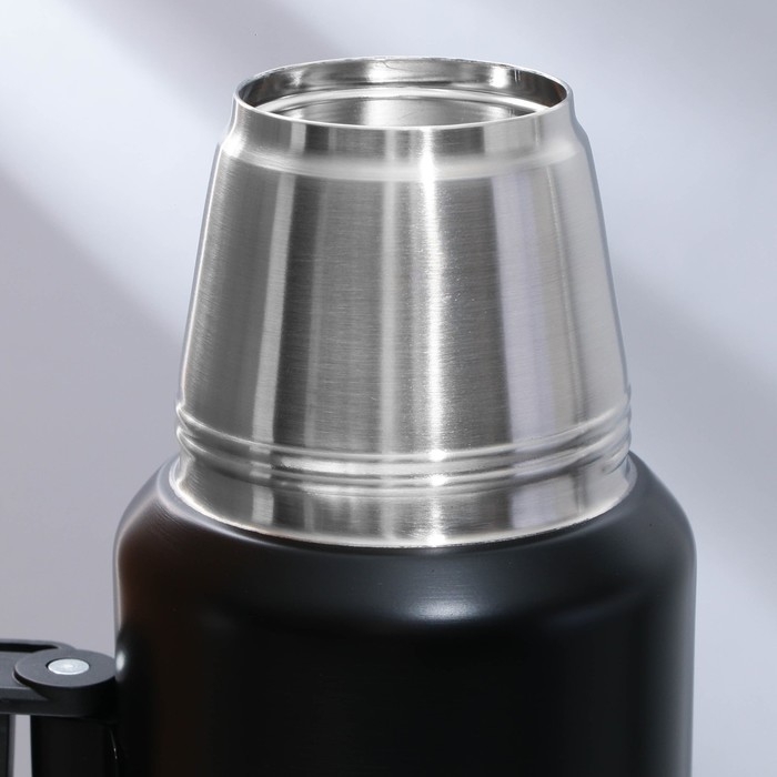 Термос &laquo;Компас&raquo;, 1.2 л, черный, сохраняет тепло 16-18 ч