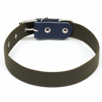Ошейник брезентовый однослойный, 73 х 3,5 см, ОШ 45-60 см, хаки