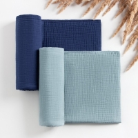 Набор пелёнок муслиновых Крошка Я "Indigo" 130х100см, 2шт, 100 хлопок Набор пелёнок муслиновых Крошка Я "Indigo" 130х100см, 2шт, 100 хлопок