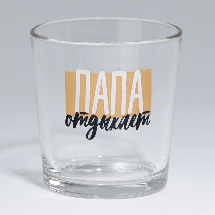 Подарочный набор &laquo;Папа и Мама&raquo;, стакан 250 мл с камнями для виски и бокал для вина 350 мл