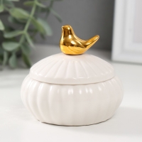 Шкатулка керамика "Золотой воробышек" МИКС 7,5х7,5х7 см Шкатулка керамика "Золотой воробышек" МИКС 7,5х7,5х7 см