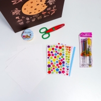 Фотоальбом на кольцах 30 листов+30 файлов "Сладости" чёрные листы 31,4х25,8х5 см