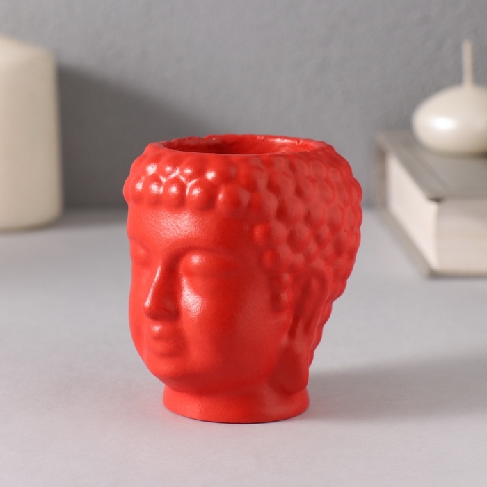 Подсвечник Подсвечник "Будда" 7*6см красный