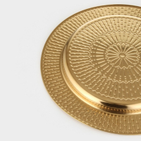 Поднос из нержавеющей стали &laquo;Ярил&raquo;, d=30 см, цвет золотой