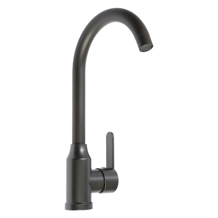 Смеситель для кухни ZEIN Z3700, однорычажный, поворотный излив высотой 26 см, графит Смеситель для кухни ZEIN Z3700, однорычажный, поворотный излив высотой 26 см, графит