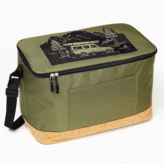 Термосумка с пробковым дном &laquo;В пути&raquo;, 28 литров