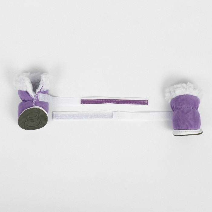 Ботинки "На прогулку", набор 4 шт, 2 размер, фиолетовые