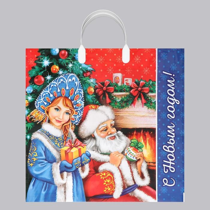 Новый год. Пакет Новый год. Пакет "Канун Рождества", полиэтиленовый с пластиковой ручкой, 38х35 см.