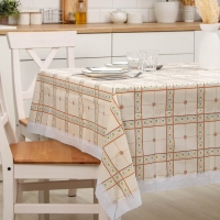 Скатерть на нетканой основе многоразовая с кружевом &laquo;Колорит&raquo;, 135&times;200(+/-5) см, цвет микс