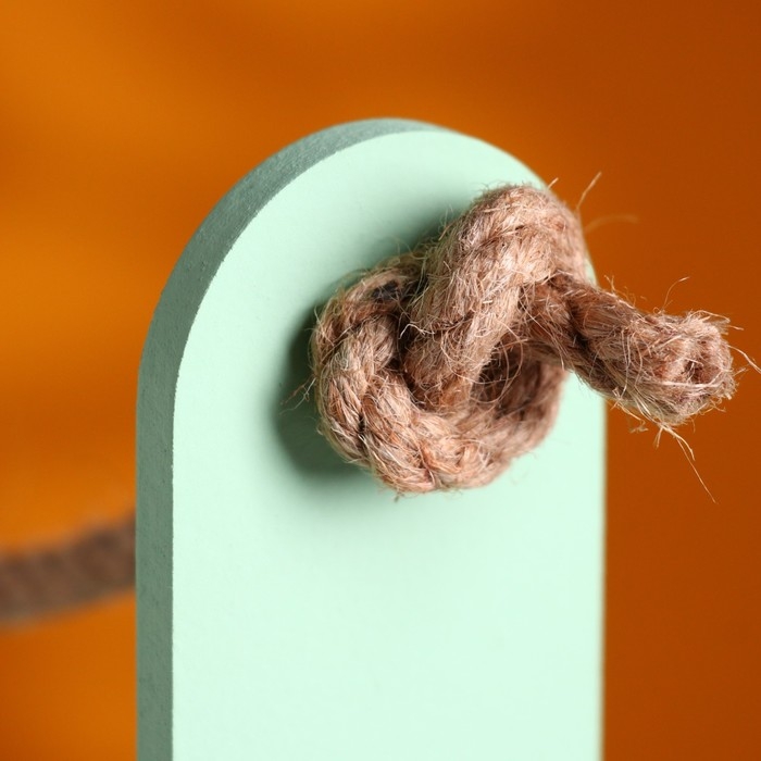 Кашпо деревянное 25.5&times;15&times;30 см "Аром", ручка канат, Оливковый