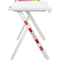 Стол игровой Defender Infinity, 120х75х60 см, нагрузка до 110 кг, подсветка, белый