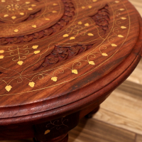 Стол резной "Круг" дерево 45х45х39 см