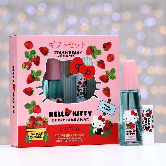 Подарочный набор косметики подарочный Hello Kitty, Strawberry dreams Подарочный набор косметики подарочный Hello Kitty, Strawberry dreams