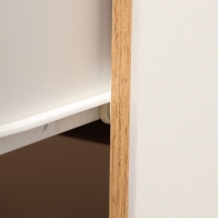 Комод угловой, 780х780х820, дуб вотан / белый