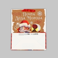 Пакет подарочный новогодний ламинированный &laquo;Почта Деда Мороза&raquo;, ML 23 х 27 х 11.5 см , Новый год