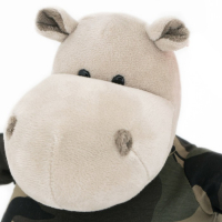 Мягкая игрушка «Бегемот: В армейской футболке», 20 см Мягкая игрушка «Бегемот: В армейской футболке», 20 см