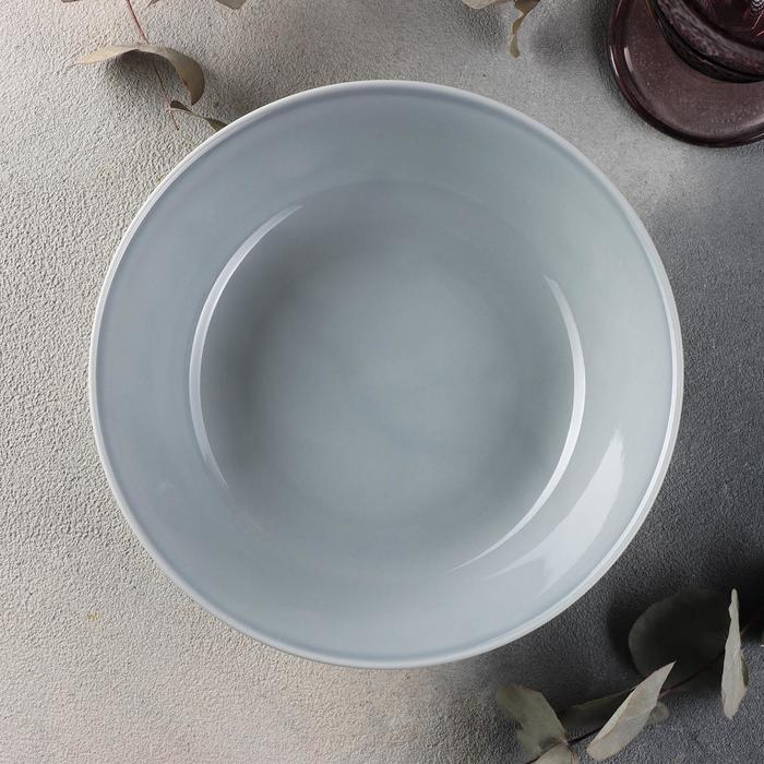 Салатник &laquo;Акварель&raquo;, 600 мл, цвет светло-серый