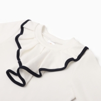 Джемпер для девочки школьный, цвет молочный, рост 122 см