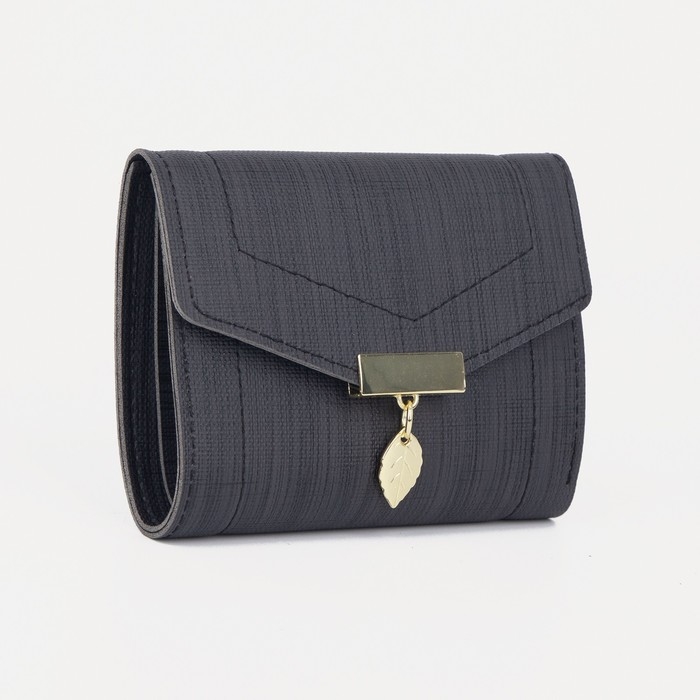 Кошелёк женский на кнопке, цвет чёрный Кошелёк женский на кнопке, цвет чёрный