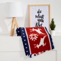 Плед Экономь и Я &laquo;Олени&raquo; 150*130см, пл.160 г/м2, 100% п/э