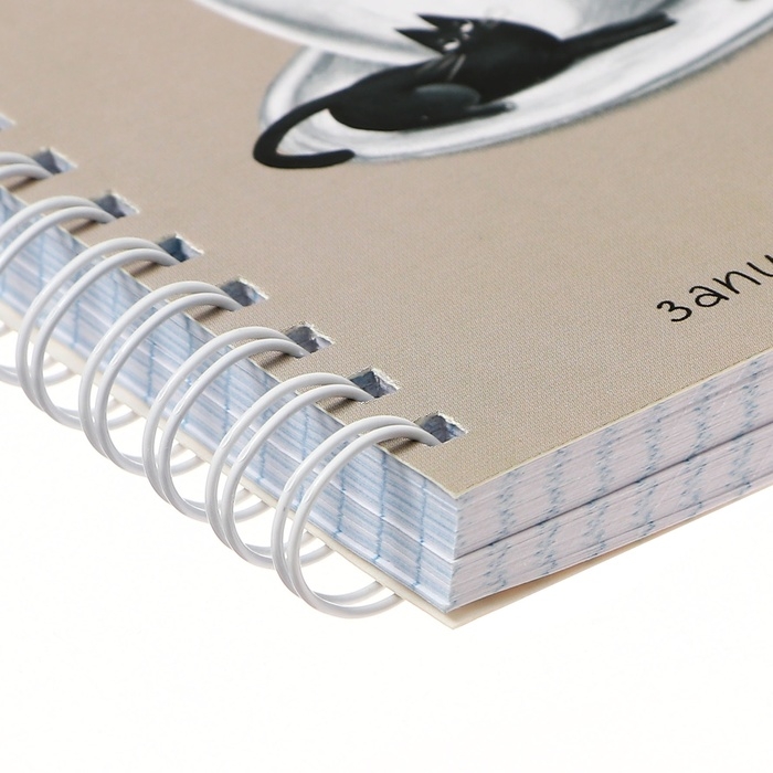 Записная книжка А6, 120 листов в клетку на гребне Записная книжка А6, 120 листов в клетку на гребне "Сделай паузу", обложка мелованный картон, МИКС