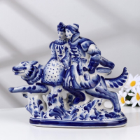 Сувенир "Иван Царевич на сером Волке" 25х10х20,5 см, гжель Сувенир "Иван Царевич на сером Волке" 25х10х20,5 см, гжель