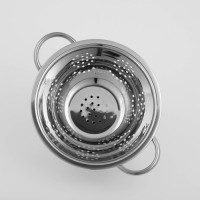 Дуршлаг из нержавеющей стали Доляна &laquo;Индия&raquo;, 1,6 л, d=22 см, на ножке, две ручки