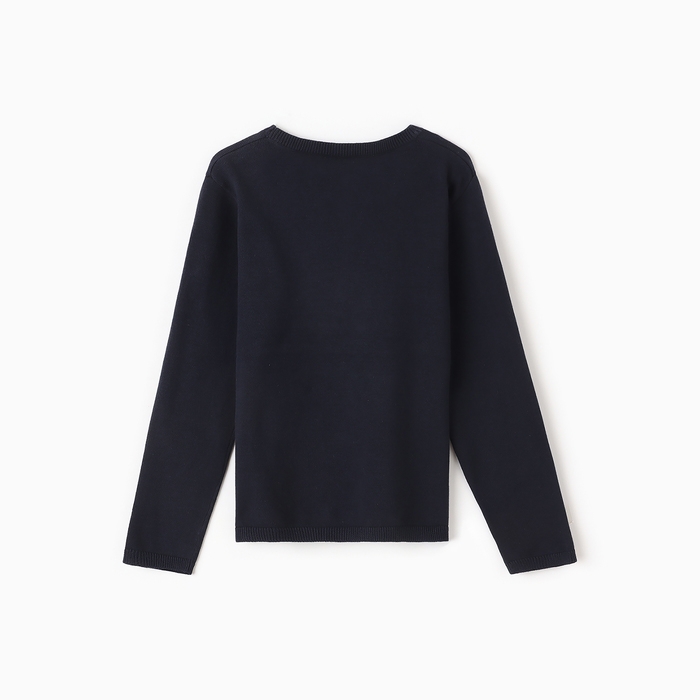 Джемпер для девочки школьный, цвет тёмно-синий, рост 152 см