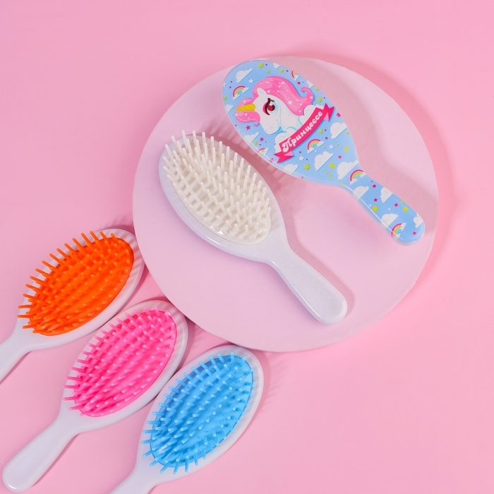 Расчёска-мини массажная, 4,5 &times; 13 см, рисунок МИКС
