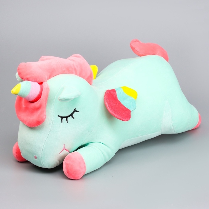 Шкурка мягкой игрушки Шкурка мягкой игрушки "Единорог" с пледом, 50 см, цвет голубой