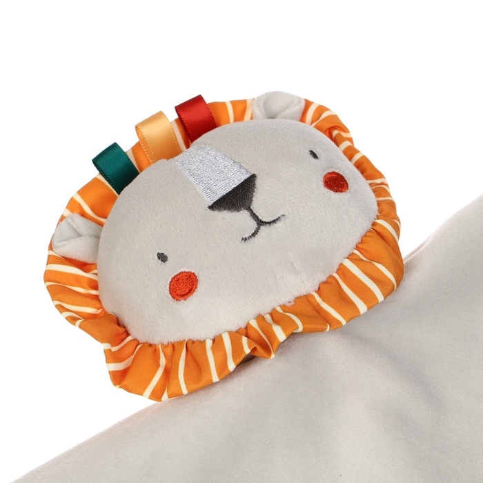 Комфортер - игрушка &laquo;Львенок Леон&raquo;, погремушка, прорезыватель, цвет серый, Крошка Я