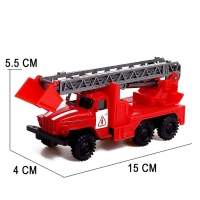 Грузовик металлический &laquo;УРАЛ &laquo;Пожарная охрана&raquo;, инерция, масштаб 1:43