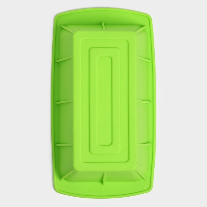 Форма для выпечки Доляна &laquo;Хлеб&raquo;, силикон, 25,5&times;13,5&times;6 см, цвет салатовый