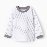 Лонгслив с длинным рукавом цвет серый горох, рост 80