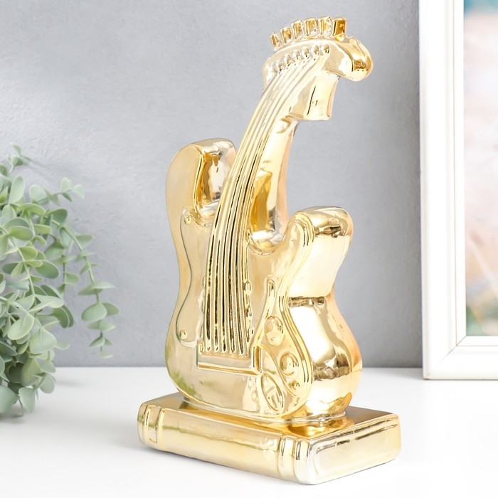 Сувенир керамика "Электрогитара" золото 30х16х9 см