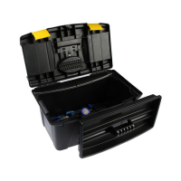 Ящик для инструмента ТУНДРА, 22", 565 х 325 х 290 мм, пластиковый, лоток, два органайзера Ящик для инструмента ТУНДРА, 22", 565 х 325 х 290 мм, пластиковый, лоток, два органайзера