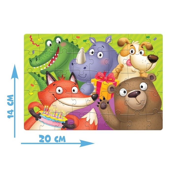 Пазл в металлической коробке &laquo;Весёлый день рождения&raquo;, 40 деталей