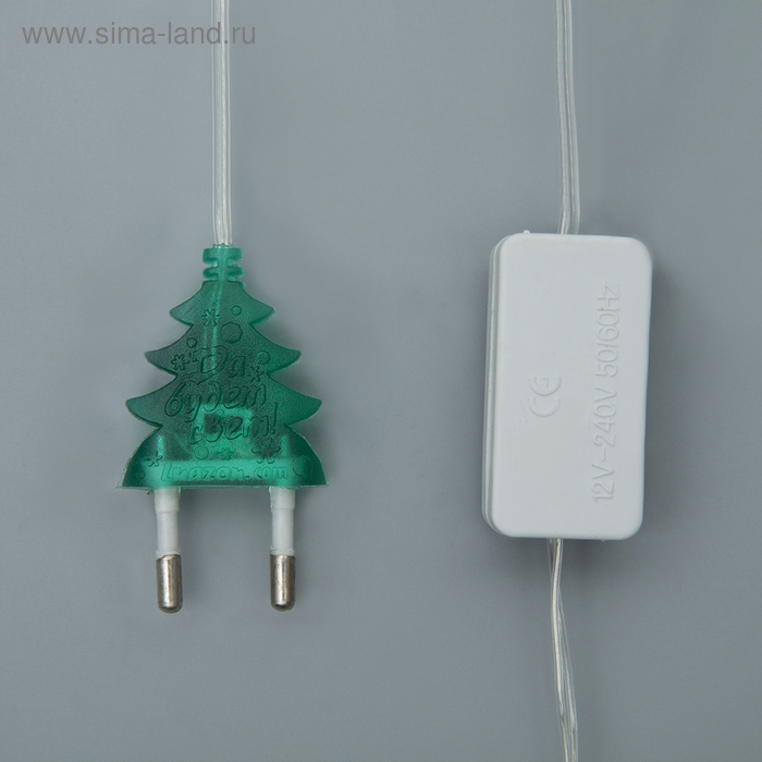 Гирлянда &laquo;Занавес&raquo; 2 &times; 1.5 м с насадками &laquo;Ёжики&raquo;, IP20, прозрачная нить, 360 LED, свечение мульти (RG/RB), мигание, 220 В