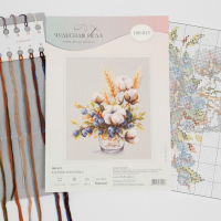 Набор для вышивания крестом &laquo;Хлопок и черника&raquo;, 18 &times; 23 см