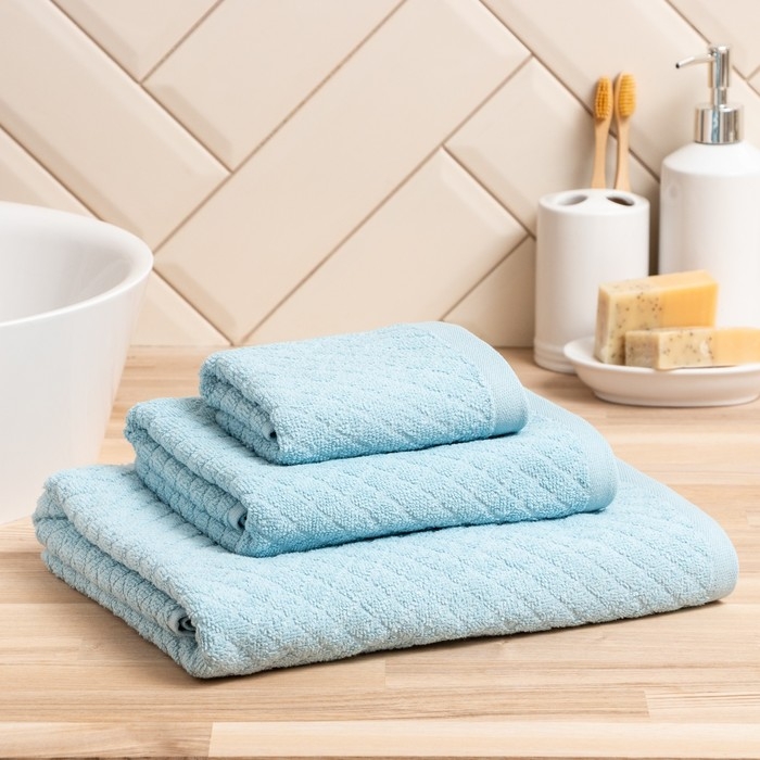 Полотенце махровое Love Life &laquo;Минимализм&raquo; 50х80 см, аквамарин, 100% хл, 500 гр/м2