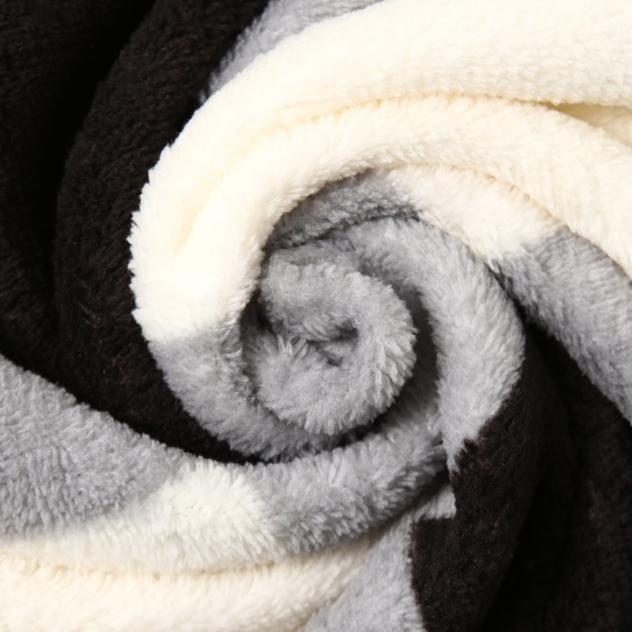 Плед Этель Плед Этель "Клетка черно-бел" 200*220 см,100% п/э, корал-флис 220 гр/м2