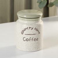 Банки для хранения сыпучих продуктов &laquo;Домик в деревне&raquo;, 3 предмета: 750 мл, 10,5&times;14,5 см, керамические, цвет зелёный