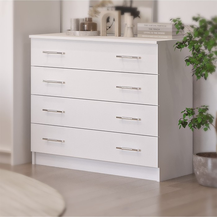 Спальный гарнитур Бася (Комплект 7 предметов), Белый