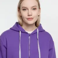 Толстовка на молнии с капюшоном Siverga Heavy, фиолетовая, размер M