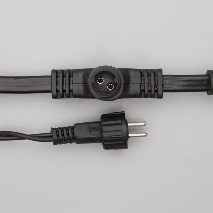 Гирлянда &laquo;Занавес&raquo; 2 &times; 6 м, IP44, УМС, тёмная нить, 1440 LED, свечение тёплое белое, 220 В