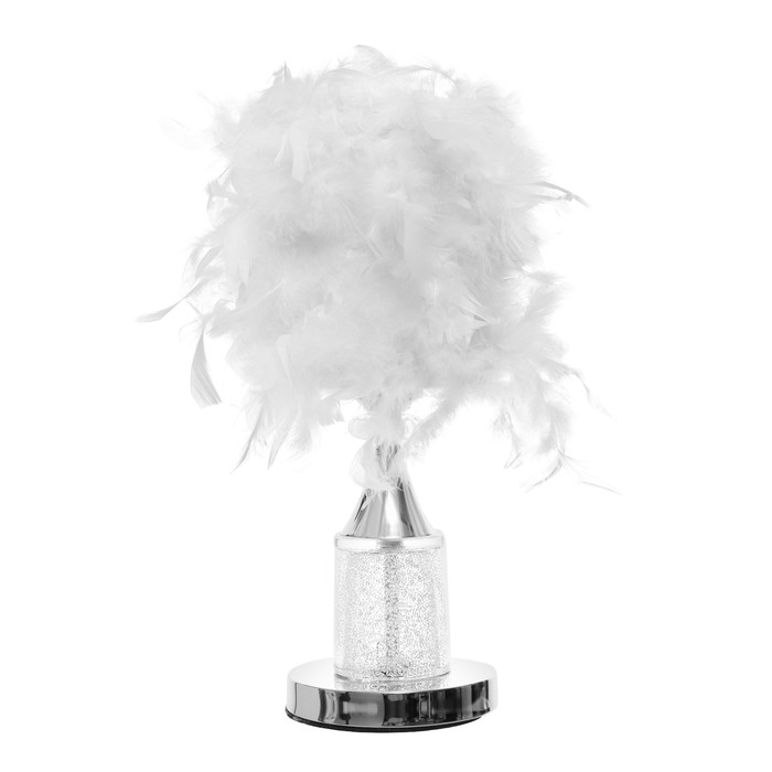 Настольная лампа с подсветкой "Гламур" E27 40Вт хром 26х26х37см RISALUX