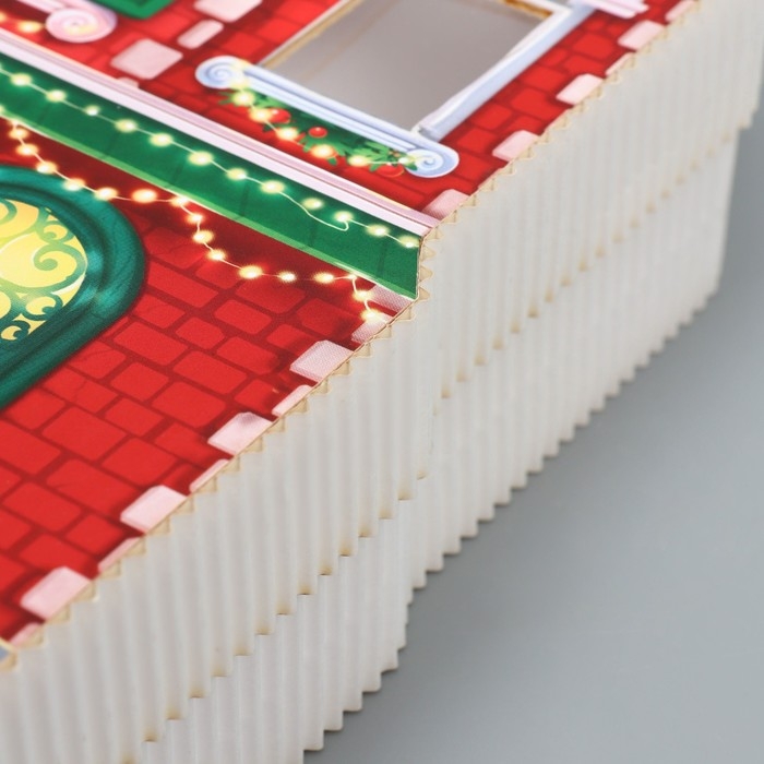 Коробка подарочная &laquo;Новогодний дом&raquo;,16 х 22 х 5 см, Новый год