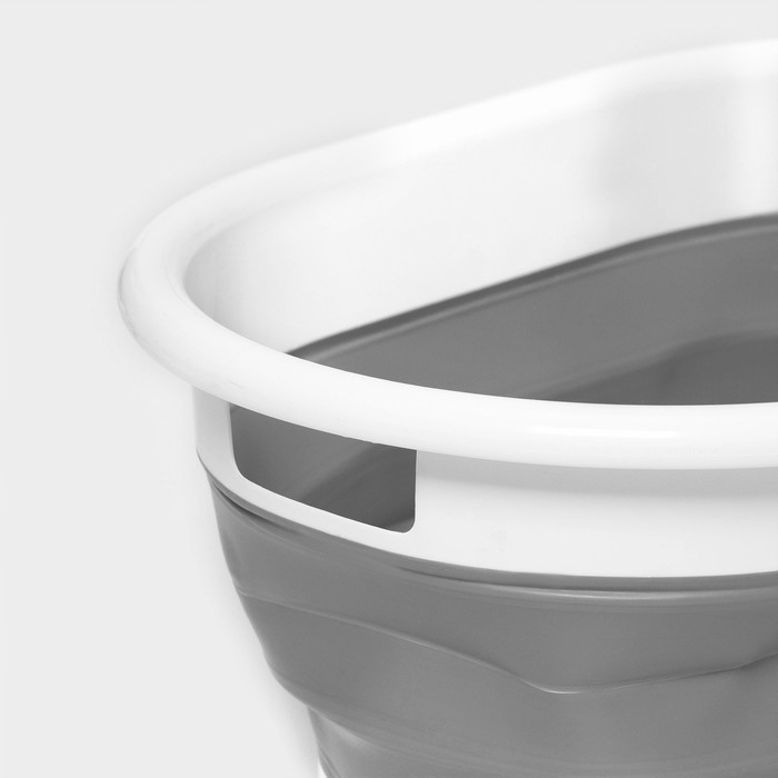 Таз складной Доляна, 24 л, 54×39,5×23 см, цвет серый Таз складной Доляна, 24 л, 54×39,5×23 см, цвет серый