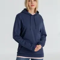 Толстовка с капюшоном унисекс Hoodie, синий меланж, размер 3XL